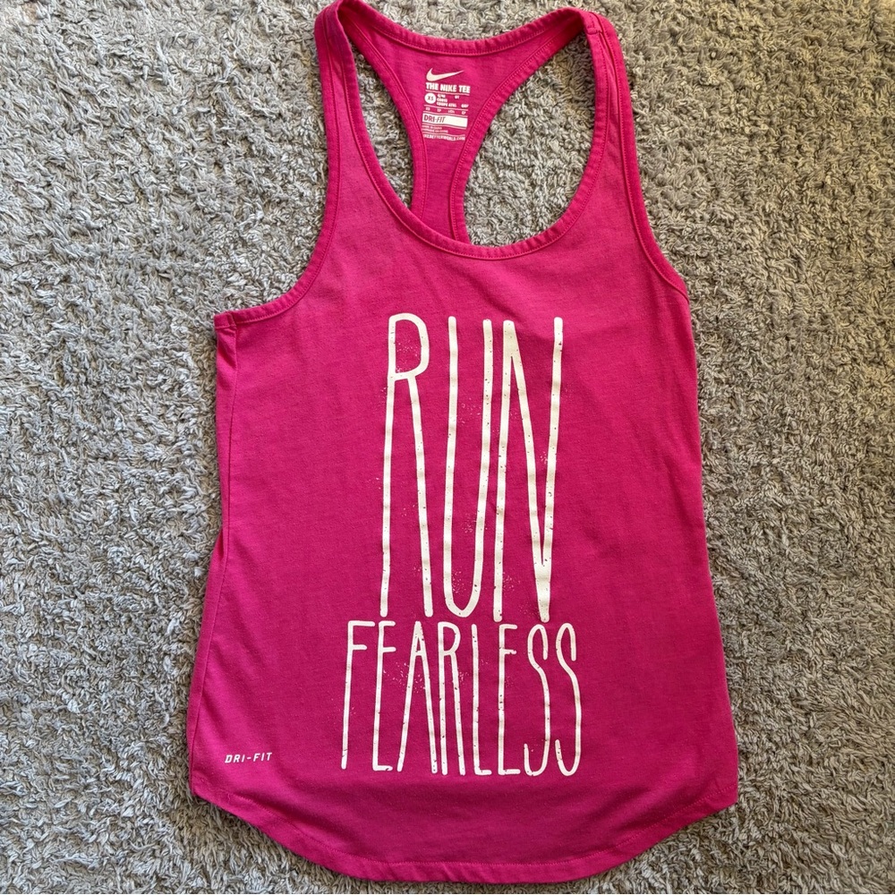 ✨5/$15✨ NIKE•Women’s DRI-FIT Run Fearless Workout Tank | Pink | XS